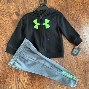 NWT! Under Armour 2pc Infant Boys Hoodie/Pant Set